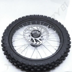 D / Roue avant  08/ ROUE AVANT COMPLETE MINI SX 1300W JANTE14'+PNEU+CHAMBRE+DISQUE