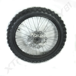 A / Vue complète  ROUE AVANT COMPLETE 17'  DIRT BIKE MX 125