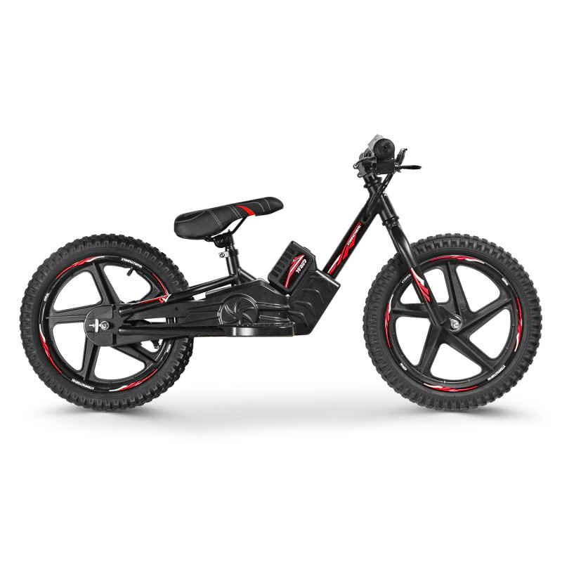 Draisienne électrique RIRIBIKE RTX6 24V Pour Enfants - Moteur 250W, Vitesse Réglable, Autonomie 1h15 | À Partir De 5 Ans, Jusqu’à 38 Kg | Rouge Vif - 2