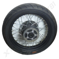 ROUE ARRIERE COMPLETE KIDEN 125CC MODELE M (JANTE17'+PNEU130/70-17+DISQUE+COURONNE)