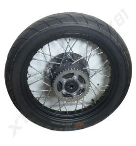 ROUE ARRIERE COMPLETE KIDEN 125CC MODELE M (JANTE17'+PNEU130/70-17+DISQUE+COURONNE)