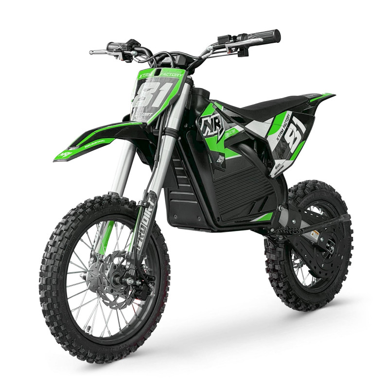 Dirt bike enfant électrique 2000W NRJ 14/12 Vert - vue 2
