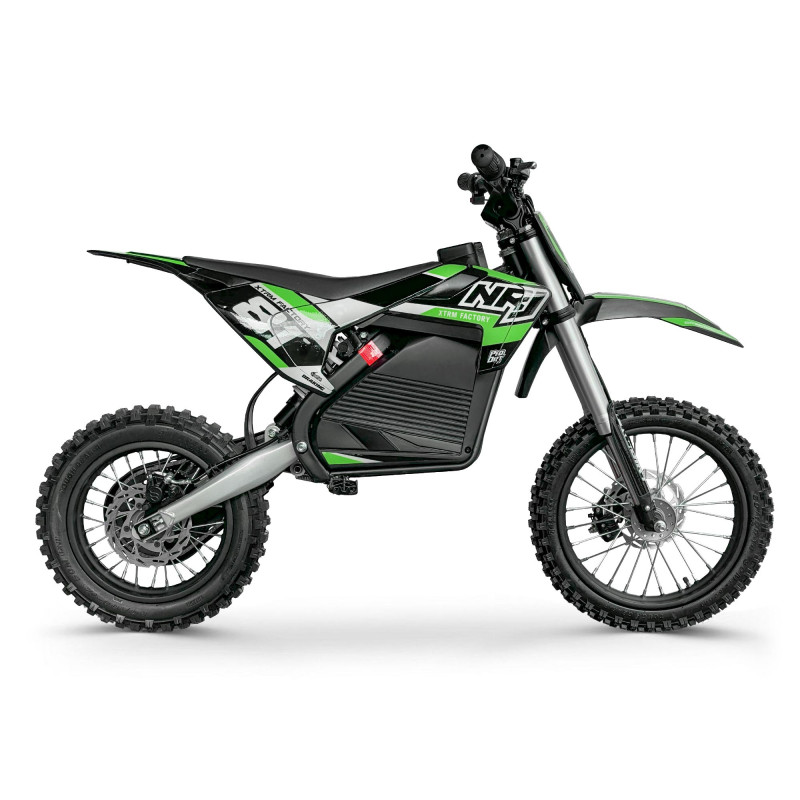 Dirt bike enfant électrique 2000W NRJ 14/12 Vert - vue 3