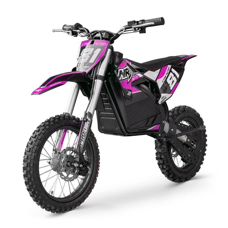 Dirt bike électrique 1600W NRJ 14/12 Rose - vue 3