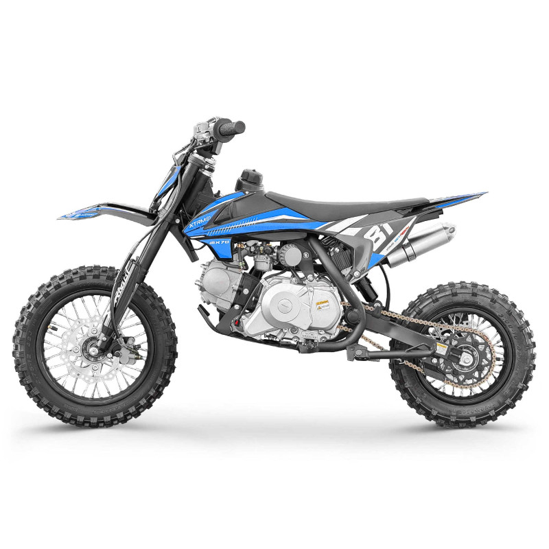 Mini motocross enfant 70cc 12/10 MX70 Bleu - vue 4