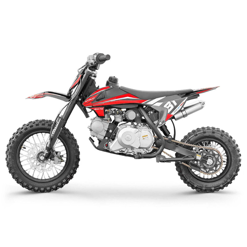 Mini motocross enfant 70cc 12/10 MX70 Rouge - vue 4