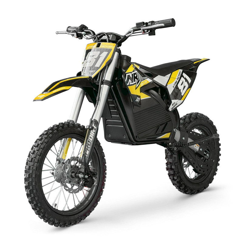 Dirt bike enfant électrique 2000W NRJ 14/12 Jaune - vue 2