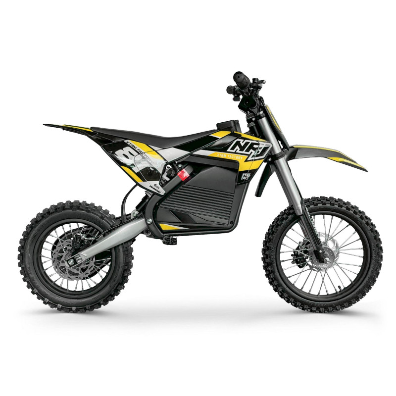Dirt bike enfant électrique 2000W NRJ 14/12 Jaune - vue 3