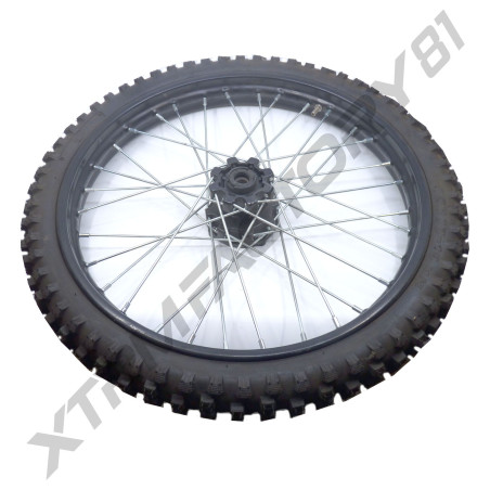 ROUE AVANT 19' 70/100-19 MOYEU NOIR ENTRAXE 10MM