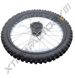 ROUE AVANT 19' 70/100-19 MOYEU NOIR ENTRAXE 10MM