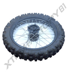 ROUE ARRIERE 16' 90/100-16 MOYEU NOIR ENTRAXE 9MM/10MM