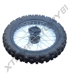 ROUE ARRIERE 16' 90/100-16 MOYEU NOIR ENTRAXE 9MM/10MM