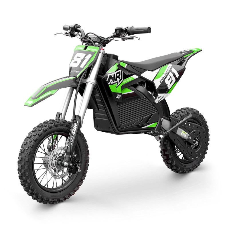 Dirtbike électrique enfant NRJ 1000W 12/10 Vert - vue 4