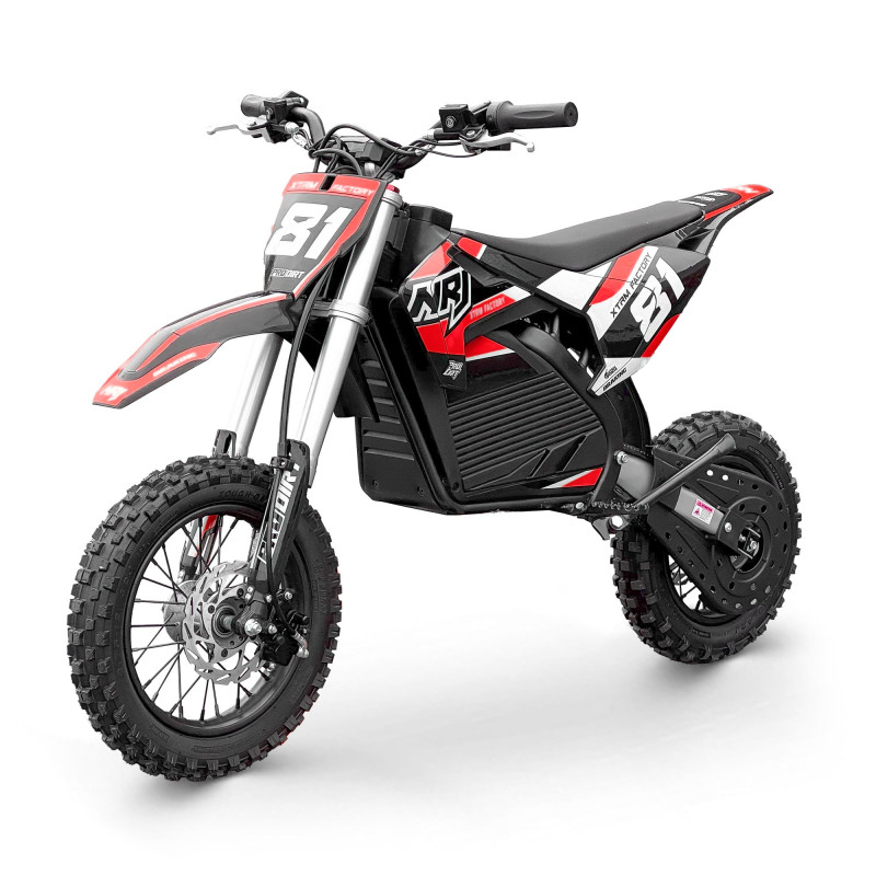 Dirtbike électrique pour enfant 1000 Watts lithium NRJ 1000 12/10 Rouge - vue 3