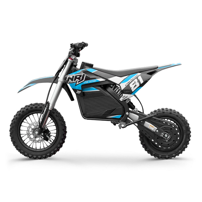 Moto enfant électrique lithium NRJ 1000W 12/10 Bleu - vue 3