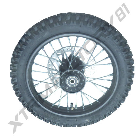 08// ROUE AVANT 12' SX1100 JANTE+PNEU+CHAMBRE+DISQUE