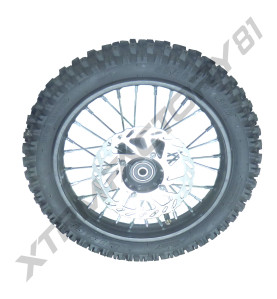 08// ROUE AVANT 12' SX1100 JANTE+PNEU+CHAMBRE+DISQUE
