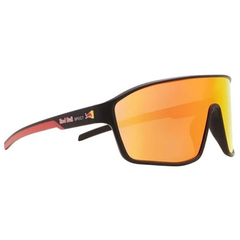 Lunettes de soleil Red Bull Daft Noir Mat écran miroir orange Lunettes de soleil Red Bull Daft Noir Mat écran miroir orange