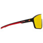 Lunettes de soleil Red Bull Daft Noir Mat écran miroir orange Lunettes de soleil Red Bull Daft Noir Mat écran miroir orange