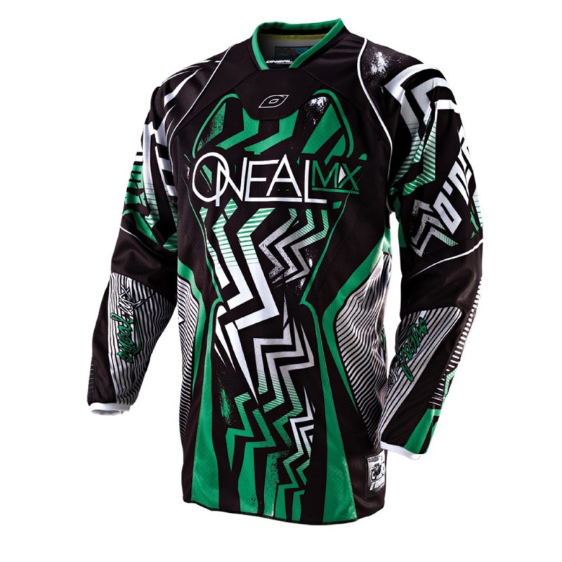 Maillot O'NEAL HARDWEAR Noir/Vert Maillot O'NEAL HARDWEAR Noir/Vert