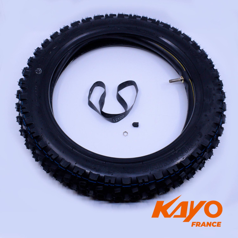01// KIT PNEU CHAMBRE AV 2.75/12 KAYO