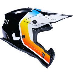 Casque cross PULL IN Master Blanc, orange, bleu, noir