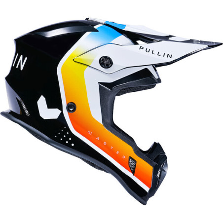 Casque cross PULL IN Master Blanc, orange, bleu, noir