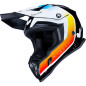 Casque cross PULL IN Master Blanc, orange, bleu, noir