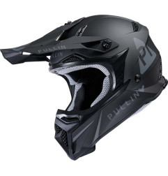 Pull-In Solid Noir 2025 – Casque Cross Adulte au Design Mat Unique