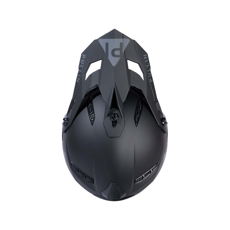 Casque moto cross PULL IN Solid Noir - vue 3