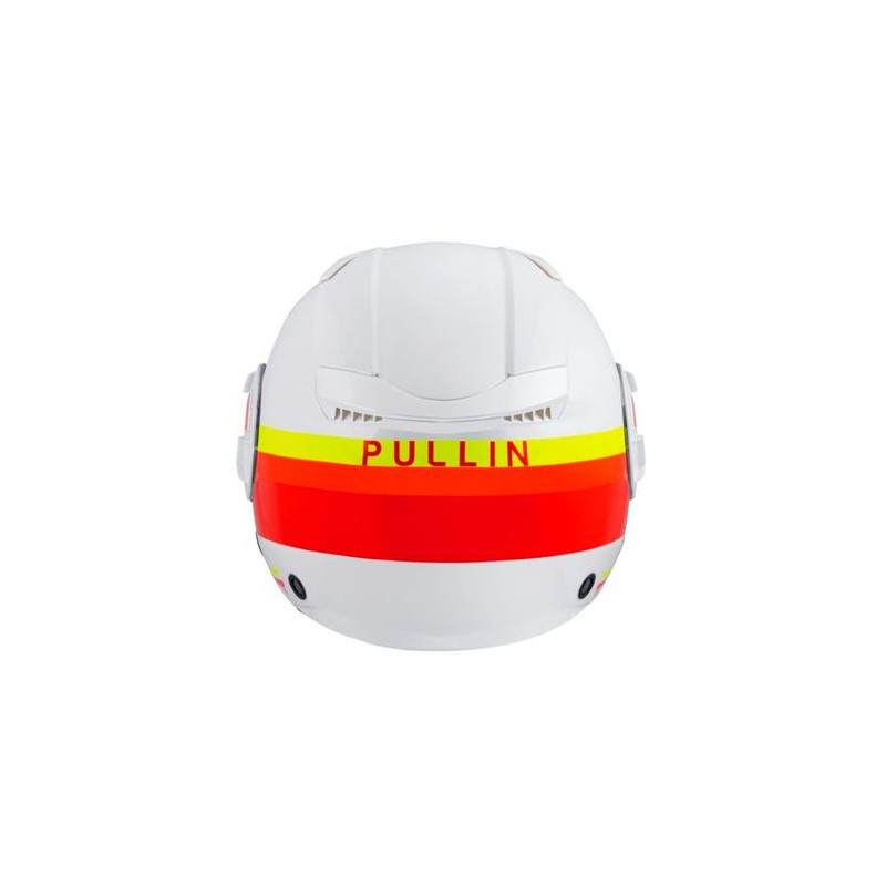 Casque jet vintage PULL IN Open Face, Blanc, Rouge, Jaune - vue 3