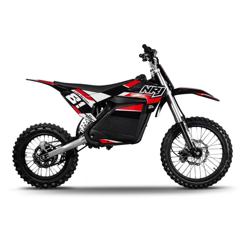 Motocross électrique NRJ 5000WATTS - 72V30AH - 17/14 - ROUGE - vue 2