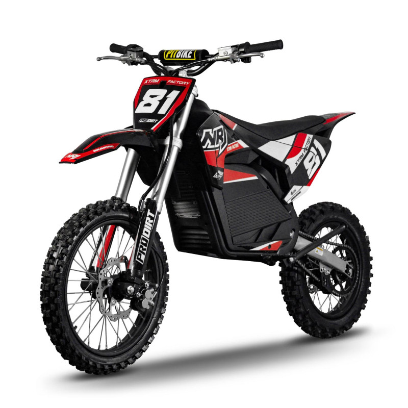 Motocross électrique NRJ 5000WATTS - 72V30AH - 17/14 - ROUGE - vue 4