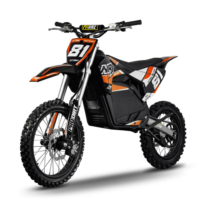 Motocross électrique NRJ 5000WATTS - 72V30AH - 17/14 - ORANGE - vue 4