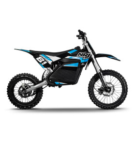 Motocross électrique NRJ 5000WATTS - 72V30AH - 17/14 - BLEU
