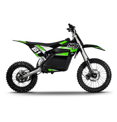 Motocross électrique NRJ 5000WATTS - 72V30AH - 17/14 - VERT
