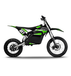 Motocross électrique NRJ 5000WATTS - 72V30AH - 17/14 - VERT
