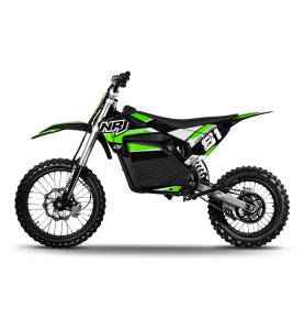 Motocross électrique NRJ 5000WATTS - 72V30AH - 17/14 - VERT