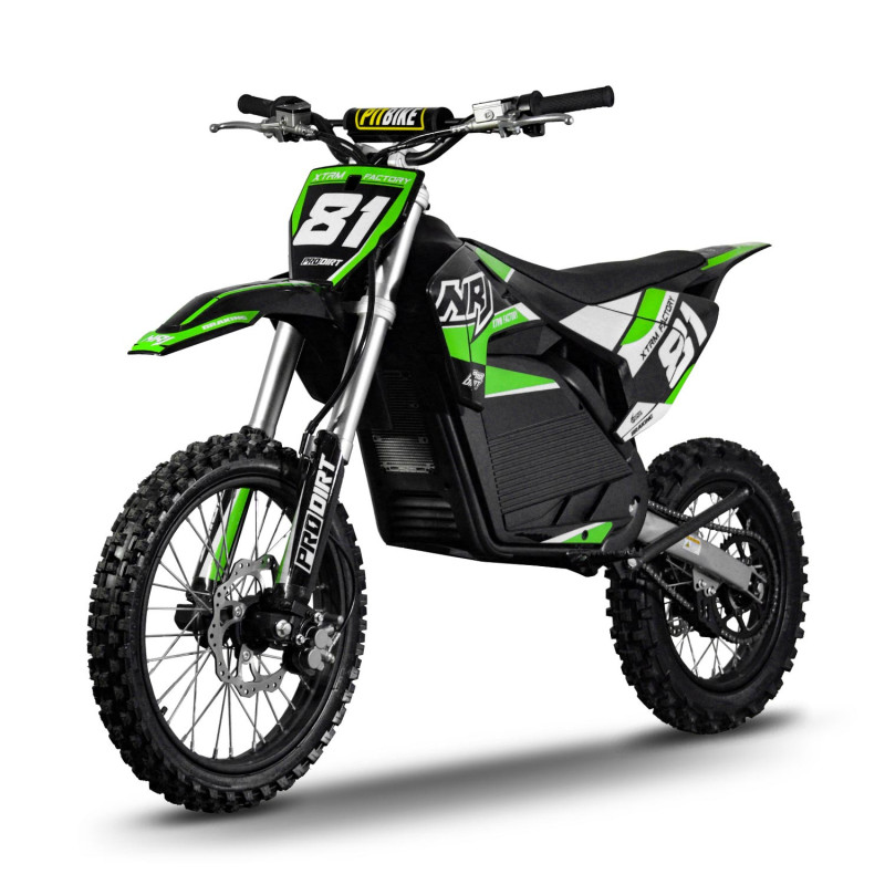 Motocross électrique NRJ 5000WATTS - 72V30AH - 17/14 - VERT - vue 4