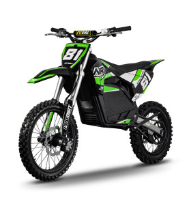 Motocross électrique NRJ 5000WATTS - 72V30AH - 17/14 - VERT