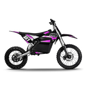 Motocross électrique NRJ 5000WATTS - 72V30AH - 17/14 - ROSE