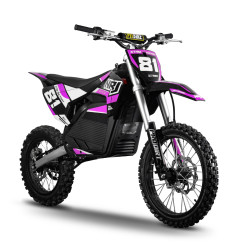 Motocross électrique NRJ 5000WATTS - 72V30AH - 17/14 - ROSE