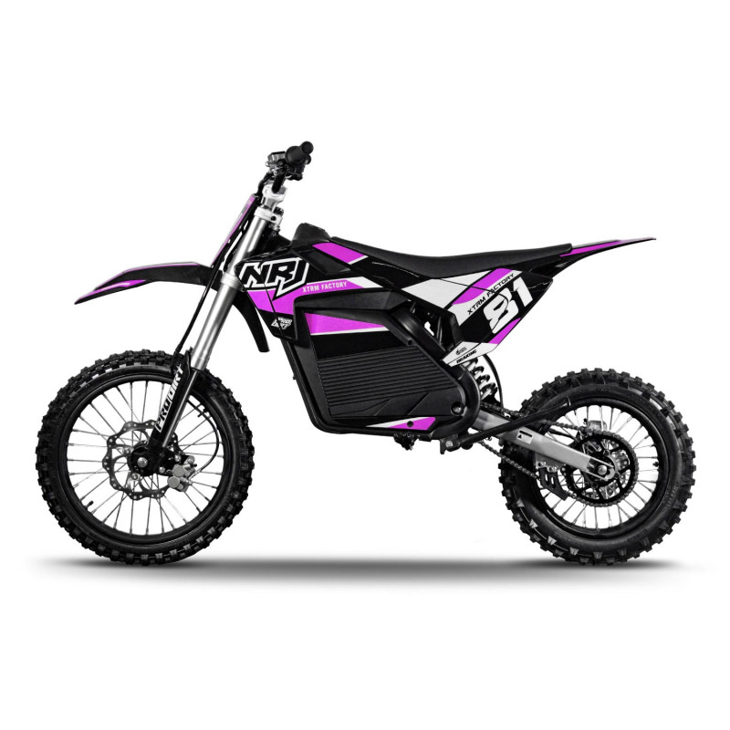 Motocross électrique NRJ 5000WATTS - 72V30AH - 17/14 - ROSE - vue 3