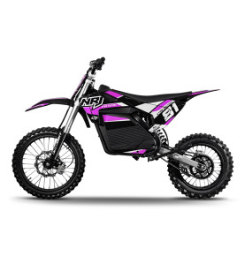 Motocross électrique NRJ 5000WATTS - 72V30AH - 17/14 - ROSE