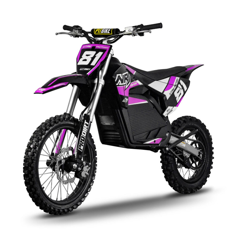 Motocross électrique NRJ 5000WATTS - 72V30AH - 17/14 - ROSE - vue 4