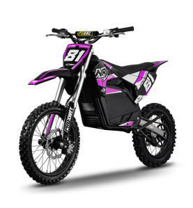 Motocross électrique NRJ 5000WATTS - 72V30AH - 17/14 - ROSE