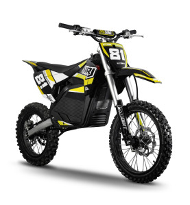 Motocross électrique NRJ 5000WATTS - 72V30AH - 17/14 - JAUNE