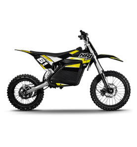 Motocross électrique NRJ 5000WATTS - 72V30AH - 17/14 - JAUNE