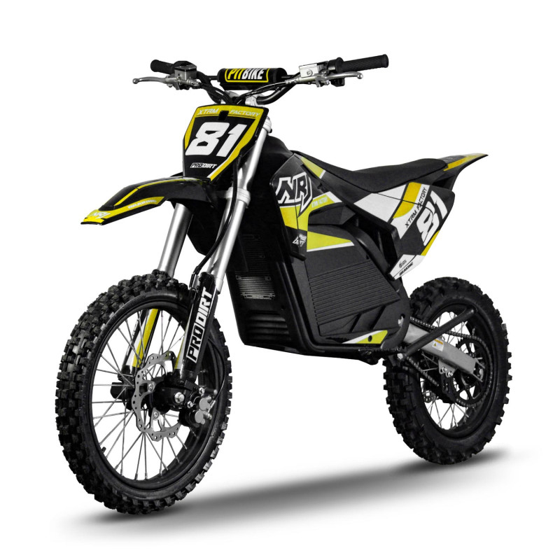 Motocross électrique NRJ 5000WATTS - 72V30AH - 17/14 - JAUNE - vue 4