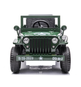 4x4 électrique enfant Jeep Willys 12V vert armée | Euro Import Moto